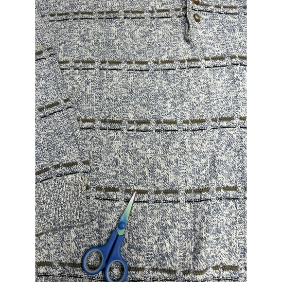 Vintage Northern Explorers Textured Knit Blue Henley Sweater Men's Size XL - Picture 3 of 9